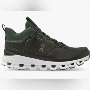 On Running Waterproof Athletic Shoe in Dark Green and White